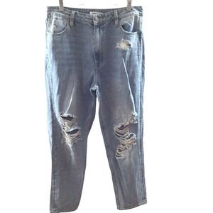 SALE Vigoss Women's Size 29 Light Wash Distressed Denim Jeans Mom Fit